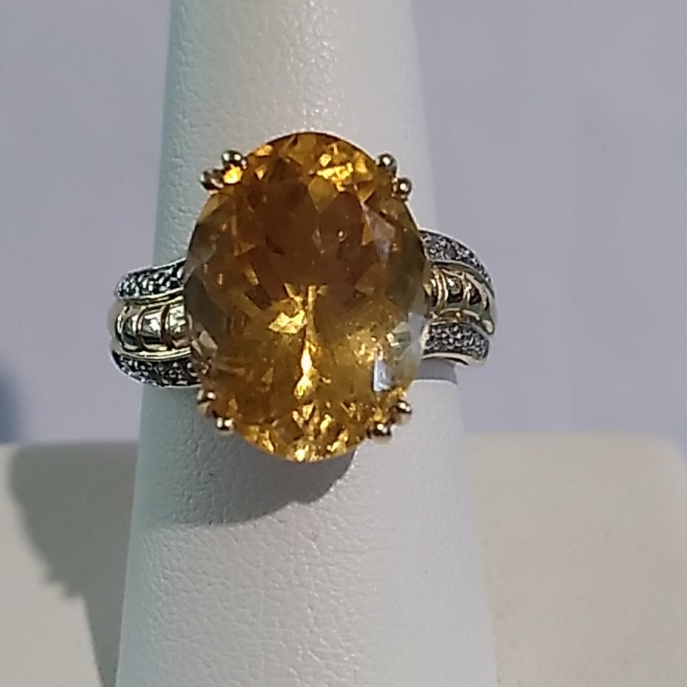 10K  Golden Citrine Ring
